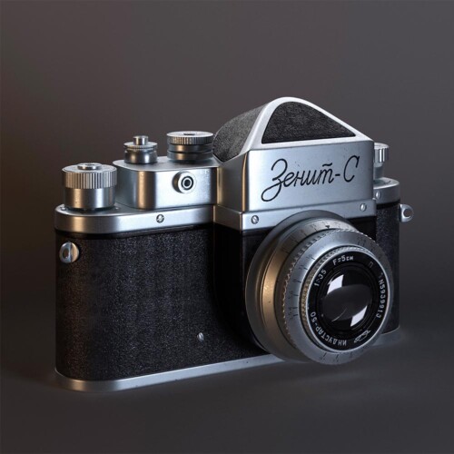 Zenit camera 3d model front