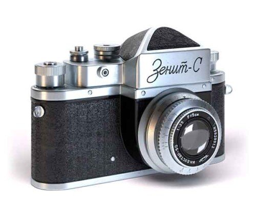 Zenit-S camera 3d model render